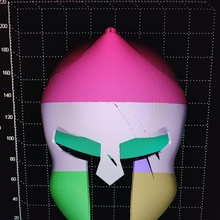 spartan helmet 6 parts game 3d art stylish halloween 3d print model - Mito3D