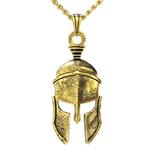 spartan casque pendentif bijoux le grec antique guerre 3D print model - Mito3D