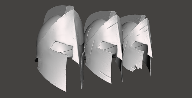 spartan helmet x3 300 spartan spartan helmet  3d print model - Mito3D