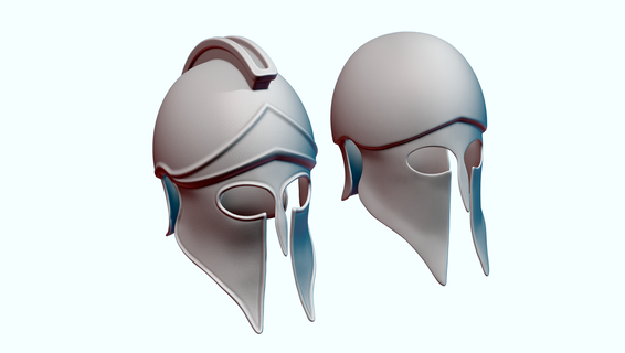 spartan helmets sparta helmet armor troy greece warrior greek armour hoplite gladiator figurine cosplay 3d print model - Mito3D