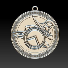 spartan chaveiro jóias cavalos de tróia luta combate imprimir pingente 3d print model - Mito3D