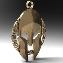 spartan pendant 5 jewelry greek keychain keyring 3d print model - Mito3D
