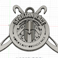 spartan race art anello per chiavi il logo 3d print model - Mito3D