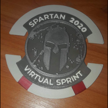 spartano sprint 2020 medaglia virtuale gara finisher 5k 3d print model - Mito3D