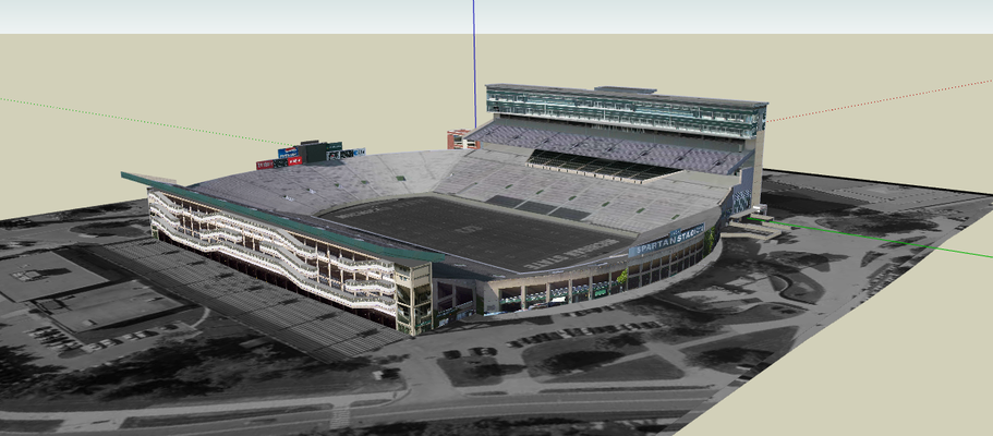 spartan stadium michigan state spartans 2023 soccer nfl nba mlb nhl 3d print model - Mito3D