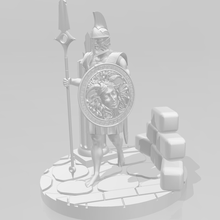 espartano estatua base 3d print model - Mito3D