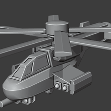 spartan vtol genérico sci fi de helicóptero jogo 6mm wargaming veículos 3d print model - Mito3D