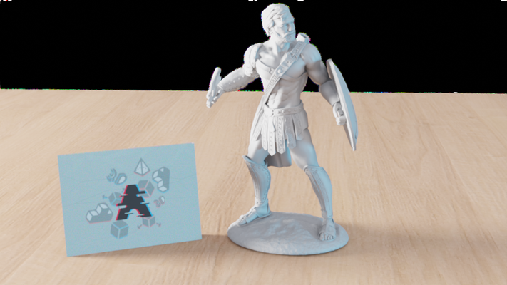 spartano guerriero arte statua greco arma 3d print model - Mito3D