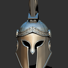 spartan warrior helmet 300 película el rey leonidas juego de alta calidad en miniatura juguete art clave la cadena casco guerrero 3d print model - Mito3D