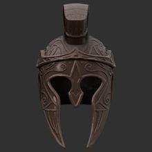 spartan warrior helmet art high quality miniature toy key chain 3d print model - Mito3D