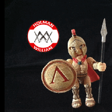 spartan warrior mini toy articulated toys gadget figure action 3d print model - Mito3D