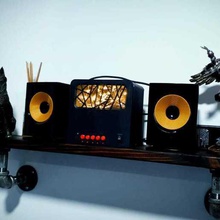 alto-falante bluetooth 3d vintage 50w estilo antigo leitor a casa o áudio estéreo horn 3d print model - Mito3D