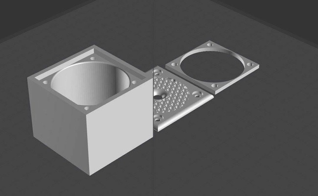 speaker box 53mm grill small audio dragon 3d print model - Mito3D