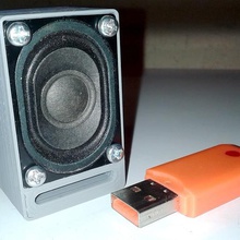 hoparlör kutusu gadget ses woofer boynuz n bilgisayar hoparlörü kasa ev geri dönüşüm standı stereo 3d print model - Mito3D