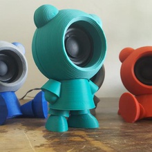 speaker friends gadget abstract art design audio car doll dude figure figures fun home loudspeakers music box sound system stand surround toy toys 3d print model - Mito3D