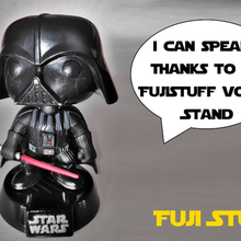 speaking funko pop stand - custom voice game toy accessories star wars starwars socket holder darth vader cosplay 3d print model - Mito3D