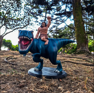 lanza colmillo primitivo dinosaurio dinosaurios serie adultos nadando 3d print model - Mito3D