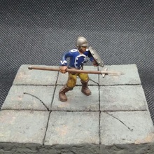 lancia soldato posa miniatura gioco spada dnd scudo esploratore dungeon draghi carattere fantasia tavolo ttrpg 28mm 32mm sla resina scultura figurine 3d print model - Mito3D