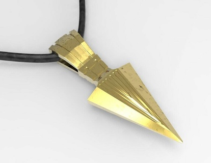 spearhead pendant pendant spear ancient tusk tip pendant spear former fang tip  3d print model - Mito3D