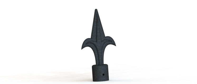 spearhead spear tip arrow grid cancel forge ornament 3d print model - Mito3D