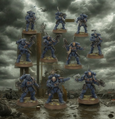 special forces unit 42k 40kg sanguine 28mm marine hammer of war wargaming marines boardgame sanguinary librarian space blood tabletop angels 32mm miniature 3d print model - Mito3D