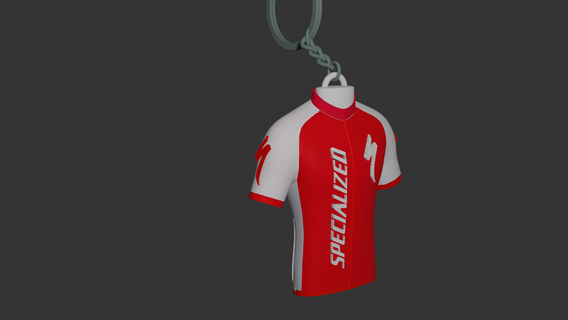 specialized cycling jersey key chain keychain cyclimo mtb dh sram shimano orbea trek canyon 3d print model - Mito3D