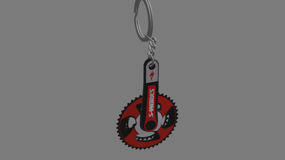 specilized bicycle crank keychain mtb enduro specialized sram shimano 3d print model - Mito3D