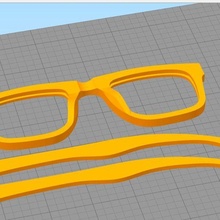 spectacle lenses lens glasses framework read study work view 3d print model - Mito3D