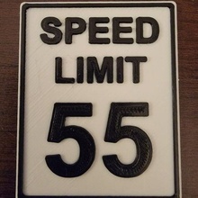 velocidad límite señales firmar Estados Unidos carretera carreteras divertido 69 420 3d print model - Mito3D
