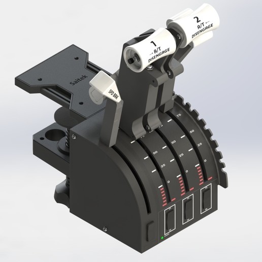 speedbreak estensione saitek throttle gioco boeing 737 lembo di leva valvola a farfalla quadrante quadrant aggiornamento speedbrake 4 modifica 3D print model - Mito3D