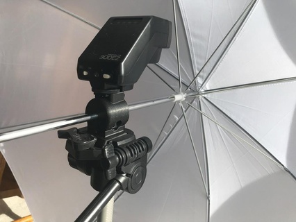 speedlight umbrella tripod mount coldshoe dslr flash hotshoe lighting camera video gadget 3d print model - Mito3D