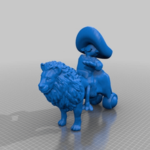 rapide équitation désactivé lion art sculptures 3d print model - Mito3D