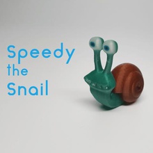hızlı salyangoz oyun 3d model hayvan sanat çizgi film serin eğlenceli komik böcek oyuncak benzersiz 3d print model - Mito3D