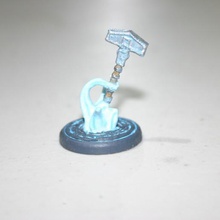 spell effect - spiritual weapon thor's hammer game tabletop rpg 28mm dungeons dragons miniature dnd 3d print model - Mito3D