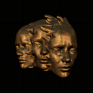 esfera caos orbe camino exilio recursividad hembra cabeza decoración estatua escultura esculturas mano anillo 3d print model - Mito3D