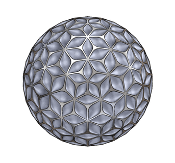 esfera hojas hoja patrón ornamento regalo 3d print model - Mito3D