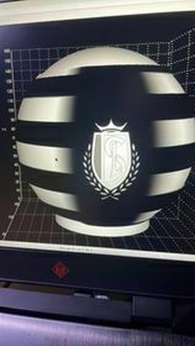 sphère litho rscl norme li ge football lampe lithophanie liège balle 3d print model - Mito3D