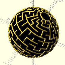 sphere maze game openscad dotscad customizer 3d print model - Mito3D