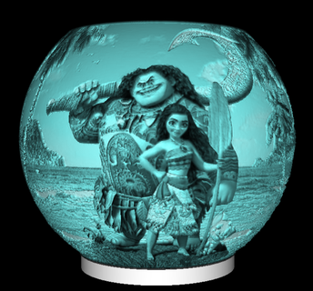 sphere night light moana oceania lithophane Art lamp bajour disney cartoon movie 3d print model - Mito3D