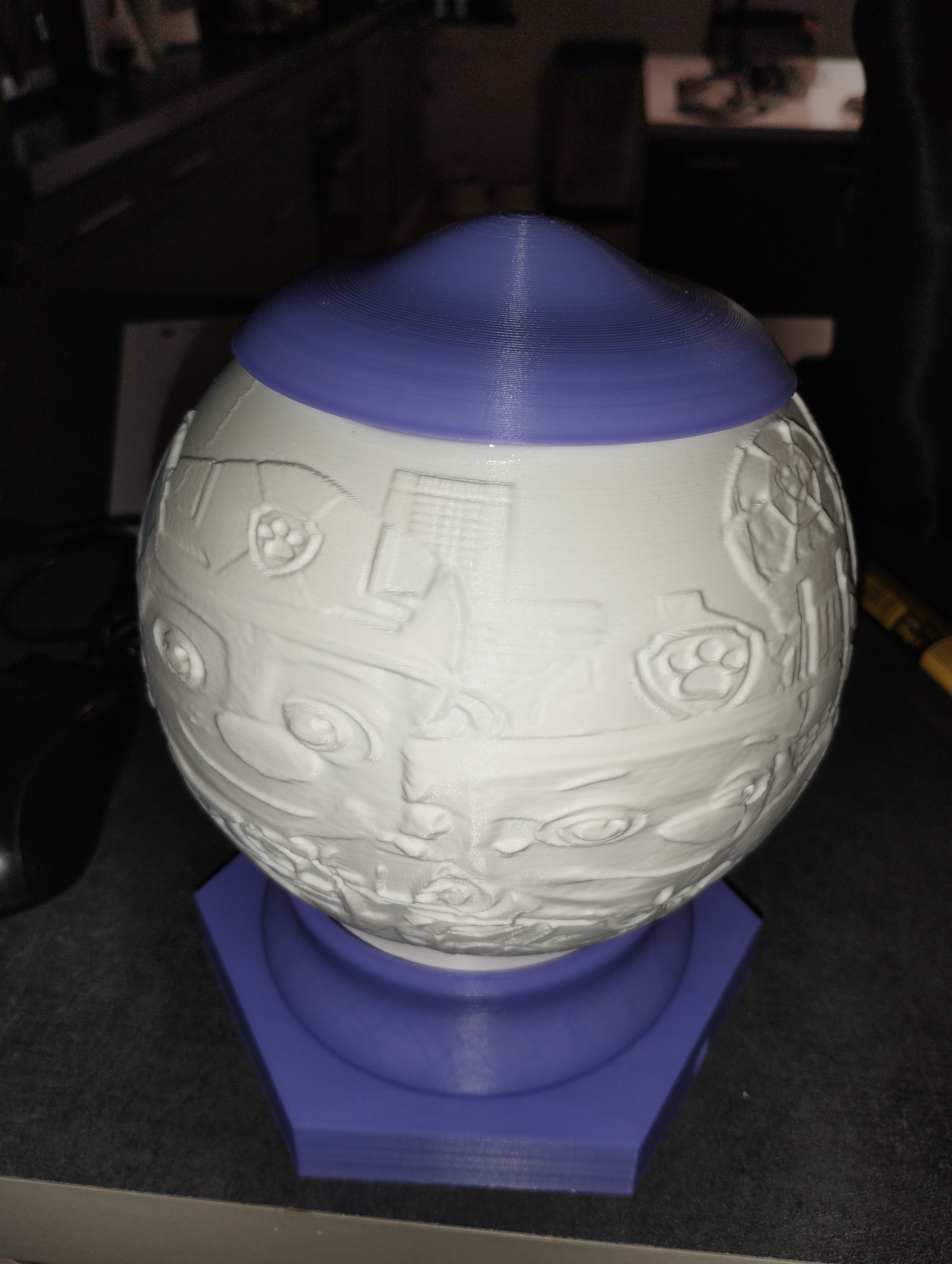 Kugel Pfote patrouillieren Lampe Licht Litho Lithopanie pat 39 patrouille 3D print model - Mito3D
