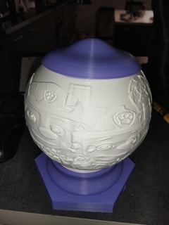 esfera Patrulha pata luminária luz lito Litopanie pat 39 patrulha 3d print model - Mito3D