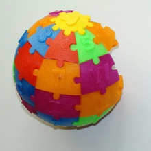 Kugel puzzle Spiel Rätsel wikipedia text sphere Globus customizer 3d print model - Mito3D