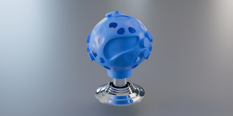 sfera in piedi arte miscela miscelatore stl 3d modello 3dprint divertimento gioco puzzle labirinto palla alieno 3d print model - Mito3D