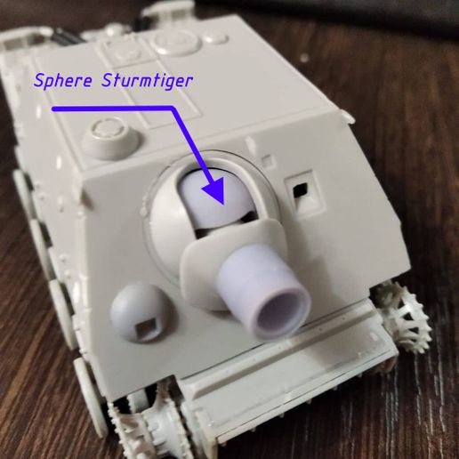 esfera tormentoso 1 72 tanques arma Alemania Tigre 3D print model - Mito3D