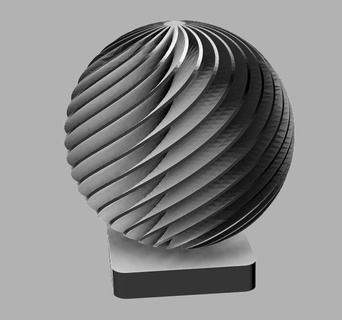 sphere trophy 3d print model - Mito3D