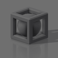 sfera all'interno del cubo casa zona di puzzle giocattolo la decorazione 3d print model - Mito3D