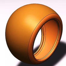 spherical ring jewelry jewellery 3d print model - Mito3D