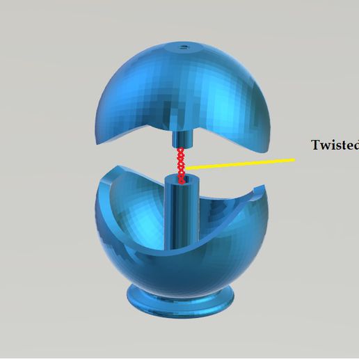 küresel depolama Kutu 3D print model - Mito3D