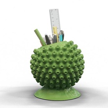 spherical virus pencil stand art sphere corona abstract organic sliced pathogen coronavirus 3d print model - Mito3D