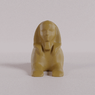 esfinge escultura egipcio Arte 3d print model - Mito3D